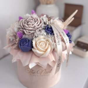 Flower box BEŻ+GRANAT- L